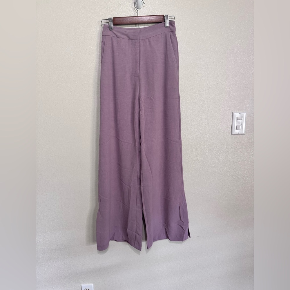 Lavender Wide-Leg Pants